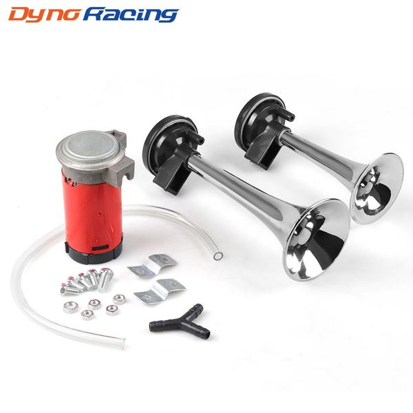 

115db супер громкий 12v двойной трубы air horn компрессор автомобильный грузовой автомобиль лодка мотоциклов