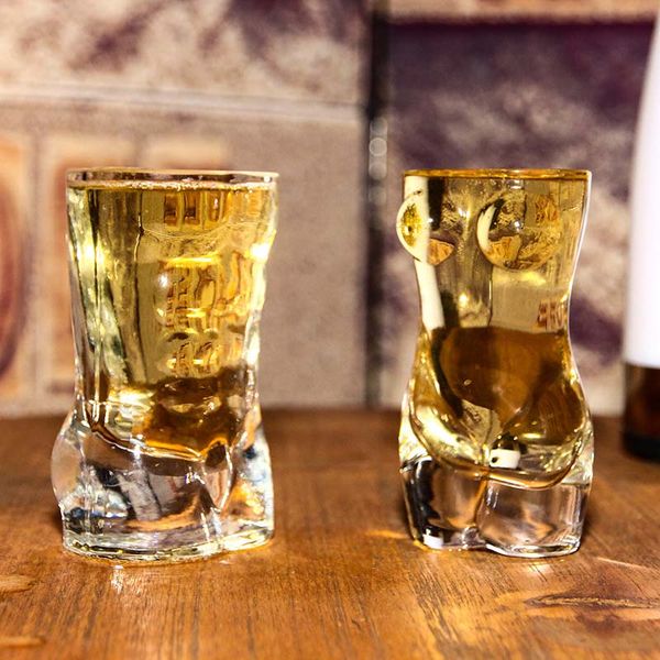 

creative glass cup bar crystal water whiskey wine drinking the football design glass wine lady men durable double wall beer cup