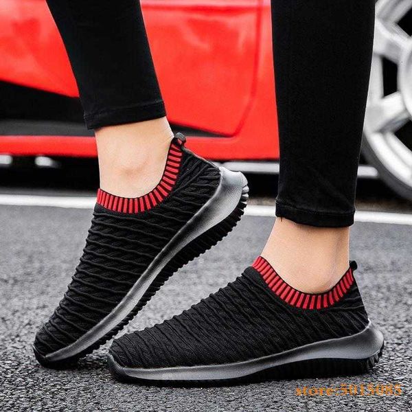 

2020 new men shoes sneakers slip-on flat casual shoes comfortable women footwear couple breathable mesh sport, Black