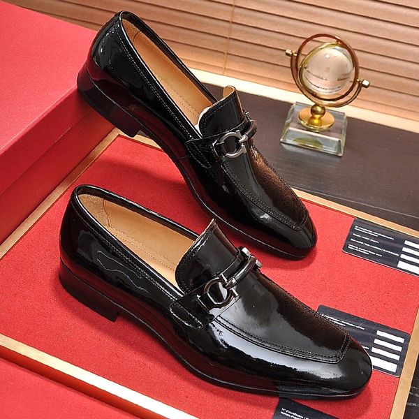 

new highquality mens formal leather shoes fashion mens formal casual oxford shoes flat bottom pointed party wedding shoes with original z-b, Black