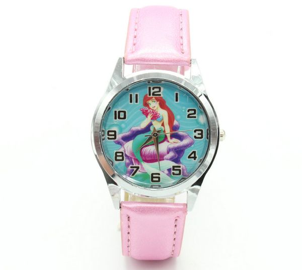 

princess ariel little mermaid gilr child fashion wrist quartz watch wholesale, Blue