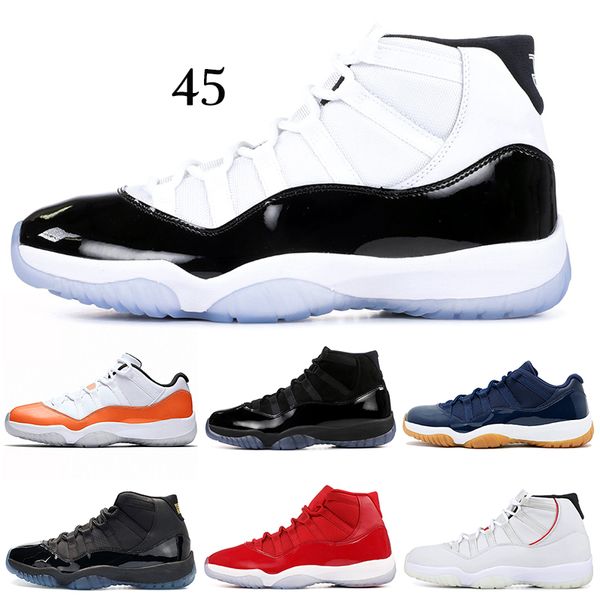 

Concord 11s Баскетбольная обувь Мужская женская кепка и платье Snakeskin Orange Trance Space Jam Win Link