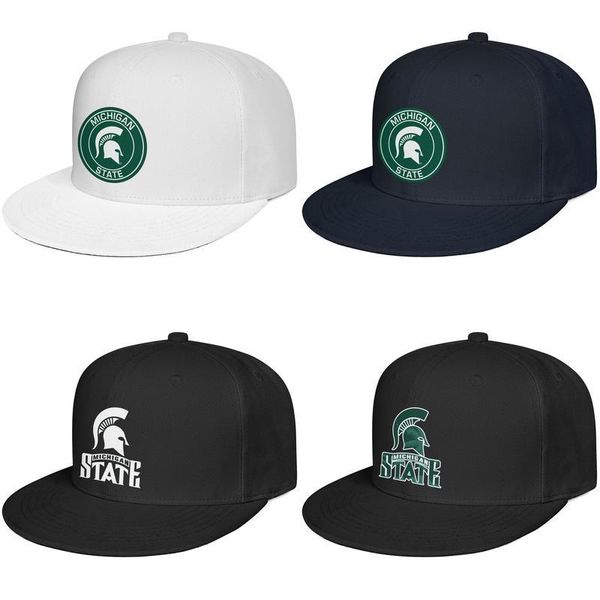 

michigan state spartans basketball coconut tree logo mens and womens snap back baseballcap styles youth hip hopflat brimhats spartans-3, Blue;gray