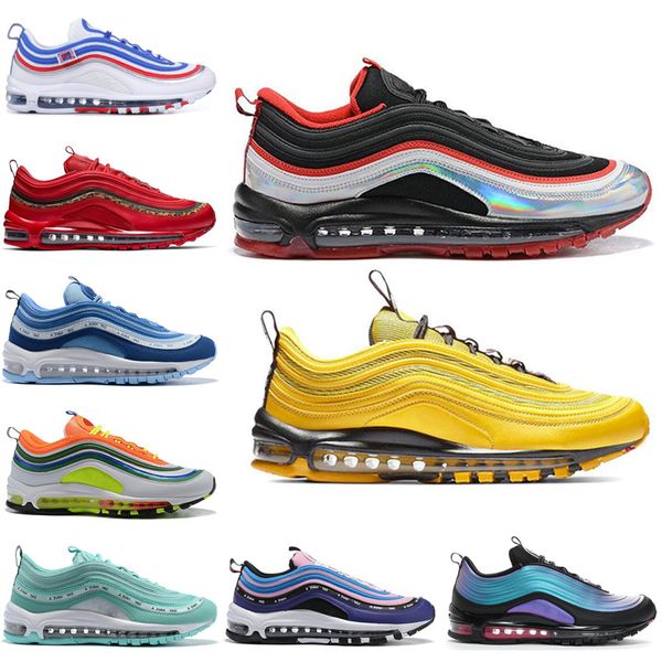 

New London Summer of Love Mens Running Shoes Throwback Future Bright Citron Iridescent LEOPARD RED Women Trainer Sports Sneakers 36-45