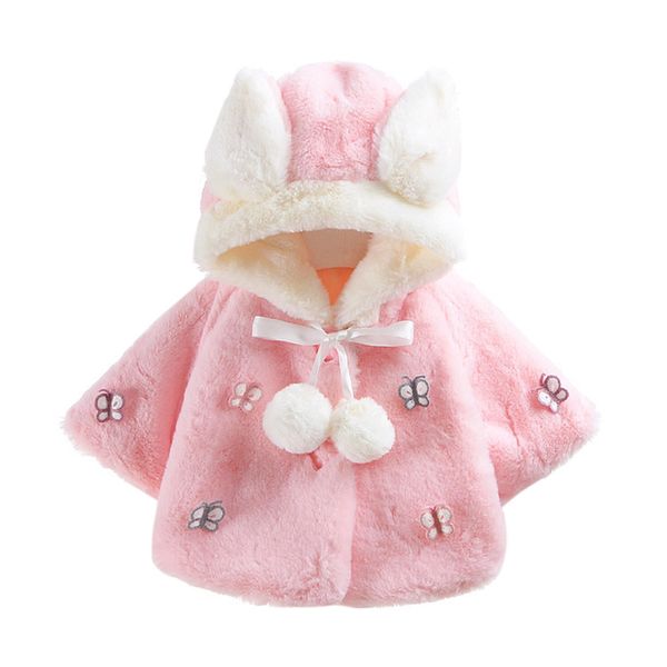 

telotuny fleece jacket baby girl clothes winter cloak coats hooded newborns clothes 4c0412, Blue;gray
