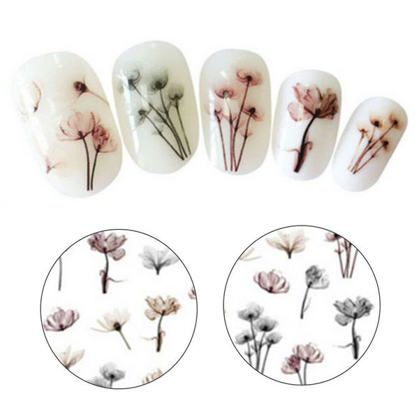 Nail Art Transfer Sticker Blumen 3D Abziehbilder Maniku DeKoration Spitzen A987