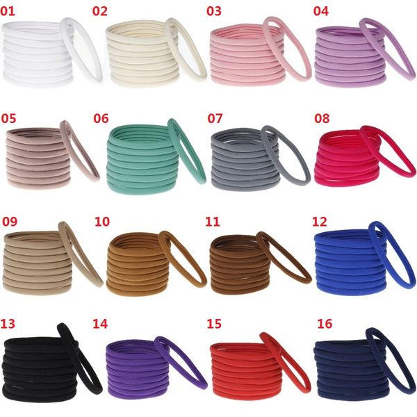 

girls soft nylon headbands skinny very stretchy diy headband accessories solid color headwear childrens hair accessories, Pink