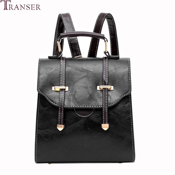 

transer 2020 new women fashion leather solid waterproof bag shoulder backpack bags leisure high-quality leather backpack