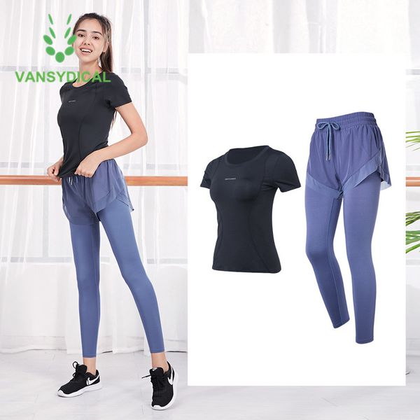 

vansydical тренировки спортивное снаряжение спортивные леггинсы и топы йога набор женщин спортивный костюм тренажерный зал фитнес бег одежда, White;red