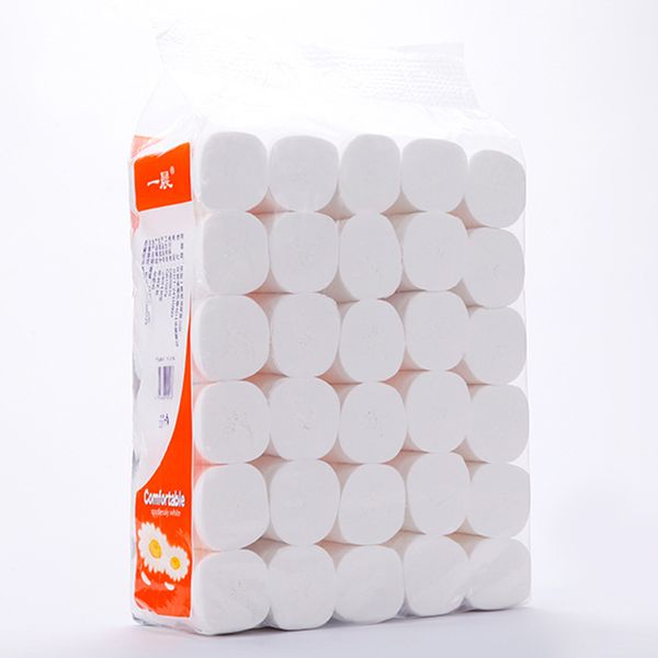 

in stock 30 rolls/lot toilet roll paper 4 layers home bath toilet roll paper primary wood pulp toilet paper tissue roll fast shipping