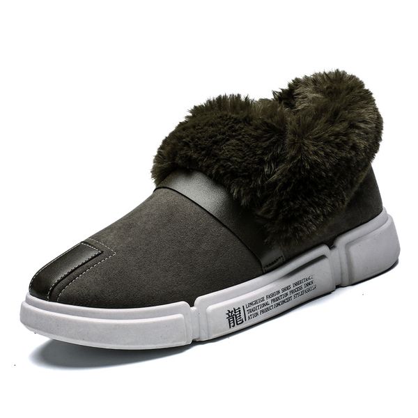 

bonjean snow boots women winter fur shoe sneakers slip on 2019 winter plush ankle boots women casaul shoe chaussure femme, Black