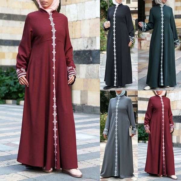 

бангладеша abayas для женщин мусульманского абая турецкого кафтана марокеновых кафтан пакистана djelaba ф дубай абайя халат исламской одежды, Red