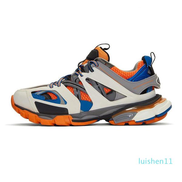 

designer casual shoes triple s track grey orange yellow men women casual shoes platform sports sneakers mens trainers l11, Black