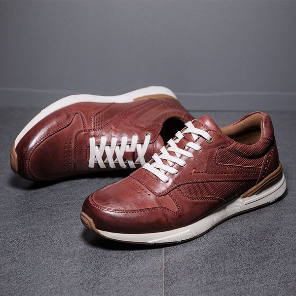 

brand men casual shoes genuine leather men flats soft oxford shoes outdoor shoes men sneakers t200110, Black