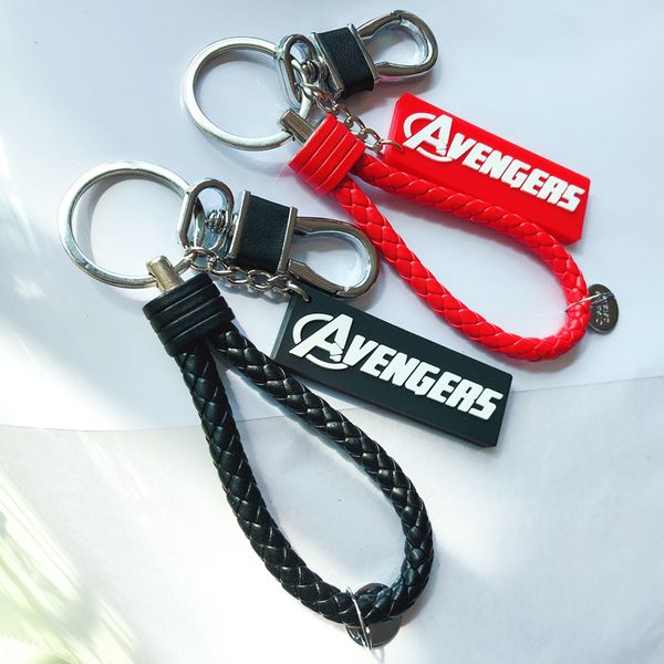 

4 iron man epoxy keychain braided rope car soft glue small pendant gift, Silver