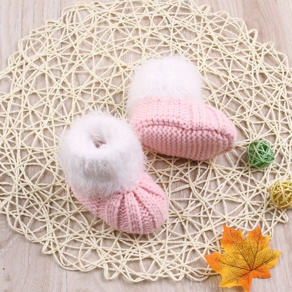 

Newborn baby Girl shoes Infant Baby Toddler Boy Boy Soft Sole Floor socks knitted Shoes Autumn Winter Warm Boots