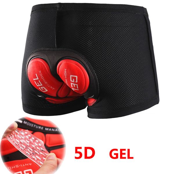

arsuxeo upgrade cycling shorts cycling underwear pro 5d gel pad shockproof underpant bicycle shorts riding bike downhil, Black
