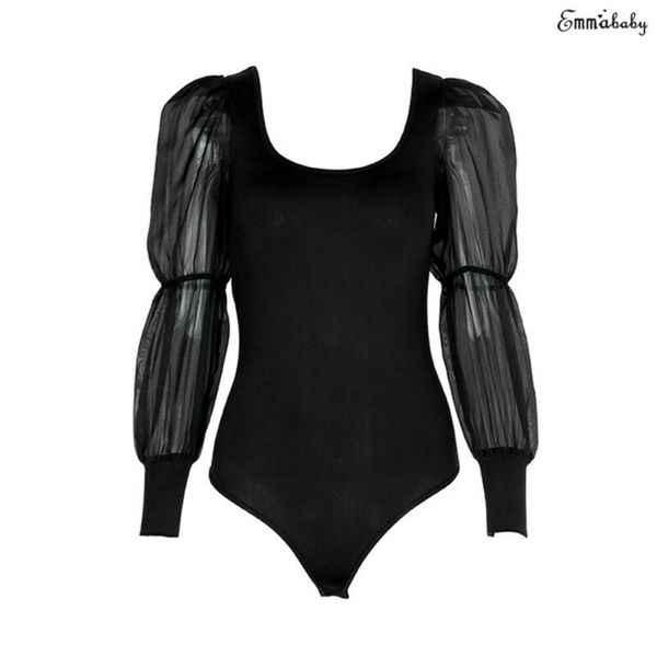 

women's slim bodycon bodysuit long sleeve bandage jumpsuit romper leotard top, White