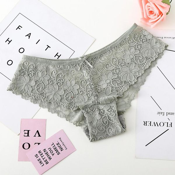 

lace panties women underwear hollowed-out breathable low-rise cotton briefs for women lingerie 2018 new hot, Black;pink