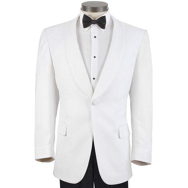 

белый вечер партия мужчина костюмы свадебного tuxedo шаль отворот двухкусочных одна кнопки две куска свадебного groom смокинги 2019 куртки ч, Black;gray
