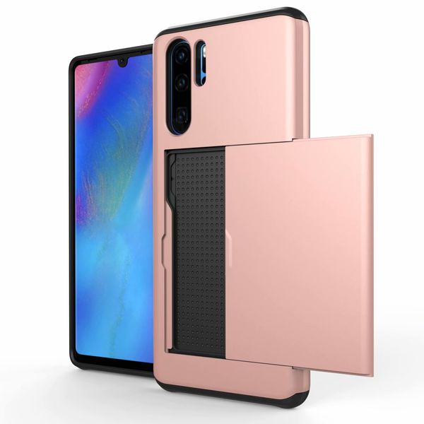 Hibrid Slayt Kart Yuvası Kılıf Huawei P30 Pro P30 Samsung Galaxy S10 5G S10 Artı S10e Not9 S9 S8 + S7 S6 Kenar