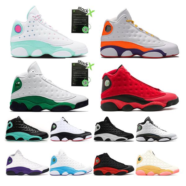 

quality quality 13 men women basketball shoes 13s aurora green luky green playground reverse bred sneaker sports trianers