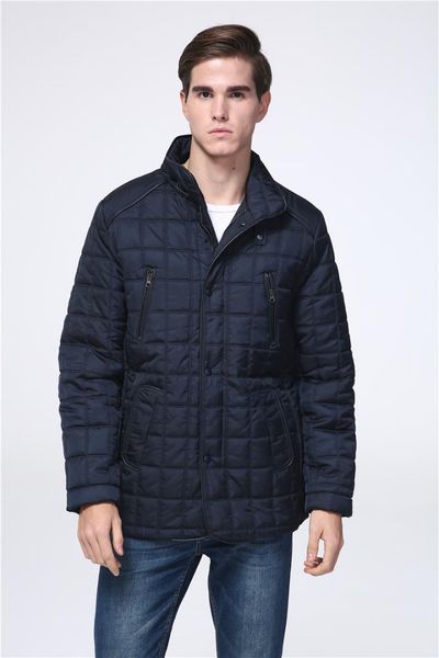

2017 winter jacket warm casual men long coat padded plus size russia parka navy black padding quilted jackets with fur lining