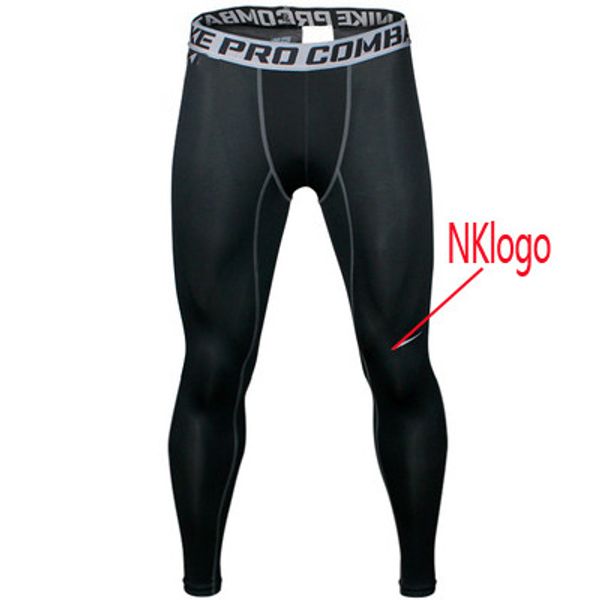 

новые 2018. спортивные колготки pro combat баскетбол брюки мужские фитнес быстро сохнут брюки running compression gym joggers тощие брюки, Black