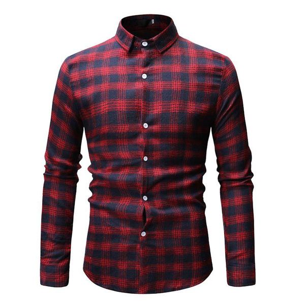 camisa de cuadros roja hombre