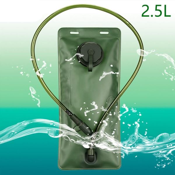 

2.5l foldable drinking water bottle bag pouch outdoor hiking camping pe water bag soft flask squeeze for running cycling xa53y
