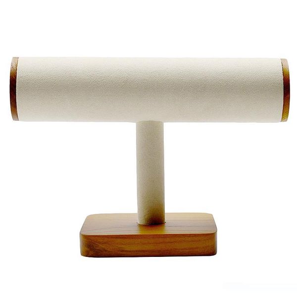 

wooden jewelry display t type jewelry stand necklace bracelet display with showcase holder, Black;blue