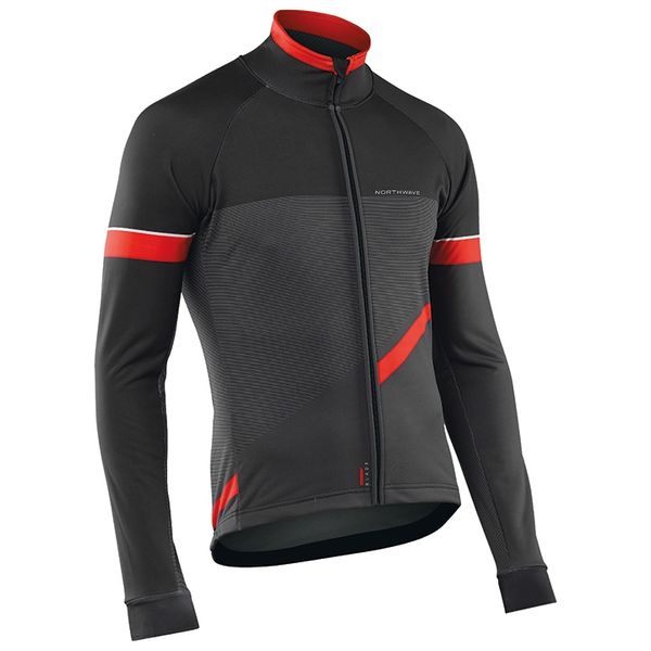 

men 2019 cycling jersey long sleeves breathable cycling clothing quick dry sun protection mtb bike clothing shirts sportswear, Black;red