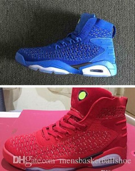

elevation designer 23 new 6 6s flight knitting mens sport shoes university red blue sneaker red suede trainers shoes