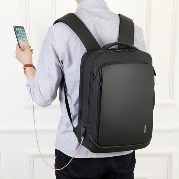 

15.6 inch lapbackpack mens male backpacks business notebook mochila waterproof back pack usb charging bags travel bagpack