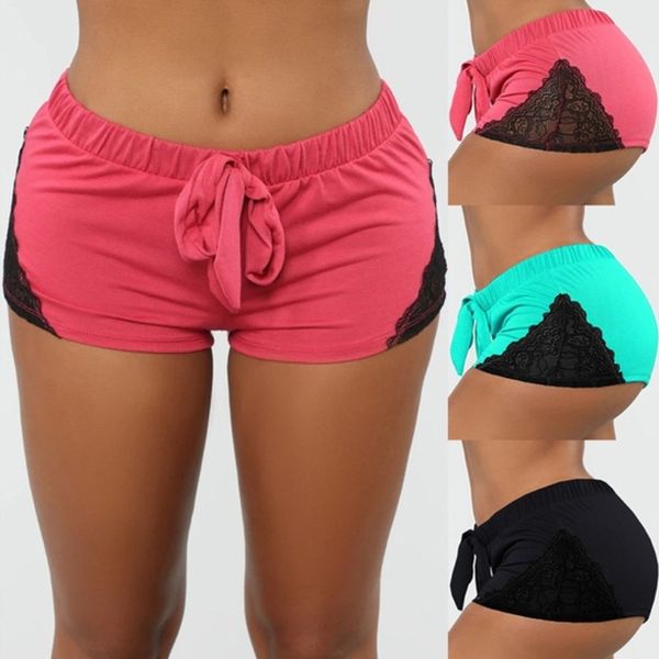 

summer exercise gym shorts women yoga shorts professional sports running black low waist workout training, White;red