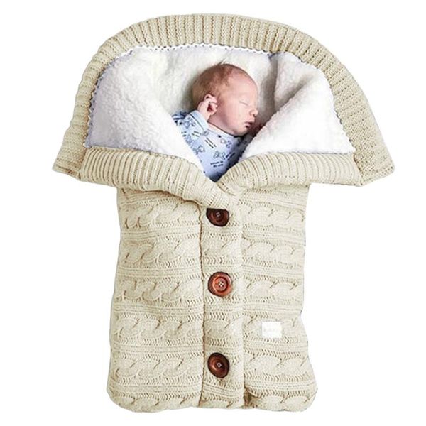 

baby swaddle wrap warm wool crochet knitted newborn infant sleeping bag baby swaddling blanket sleep bags