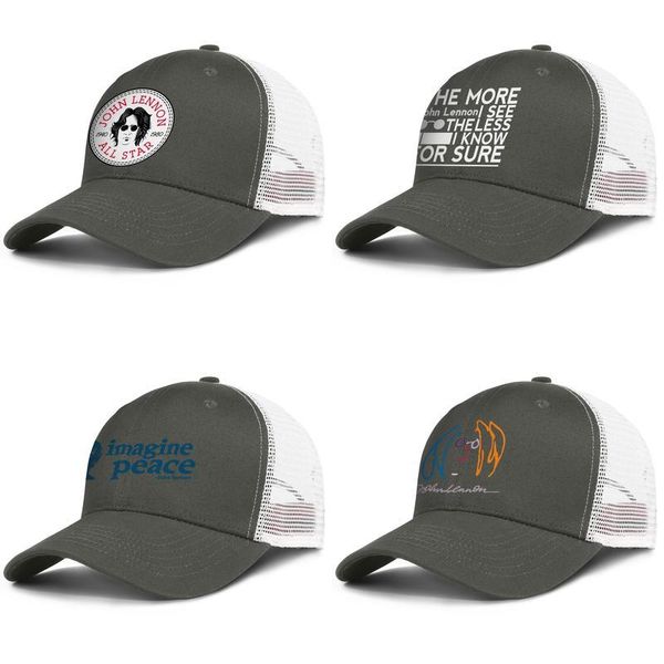 

john lennon sunglasses army-green mens and women trucker cap baseball styles designer fashion mesh hats plastic ono band john lennon me, Blue;gray