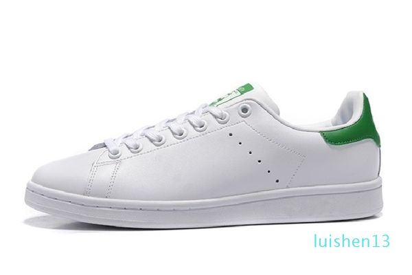 

2019 new designer newsest stan shoes fashion brand smith leather men women classic flats casual shoes l13, Black
