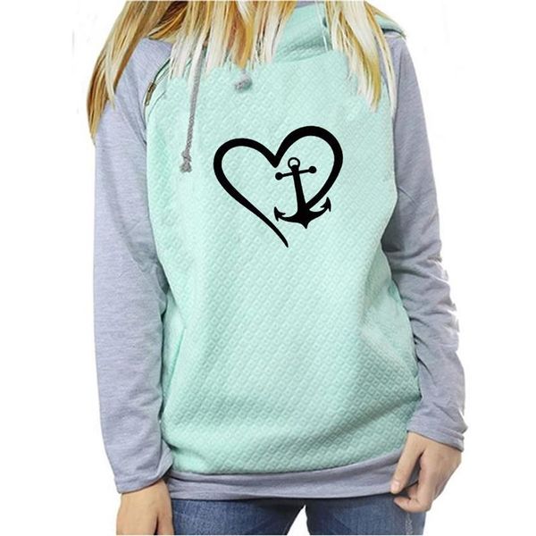 

for women heart geometric print zipper decoration kawaii sweatshirts femmes girls cute clothings hoody plus size cropped, Black