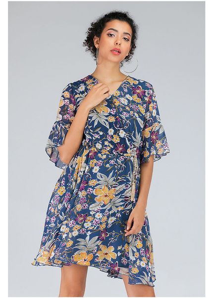 

2019 новое поступление женские летние платья печатные повседневные праздничные женские пляжные платья короткое платье женская мода лето разм, Black;gray