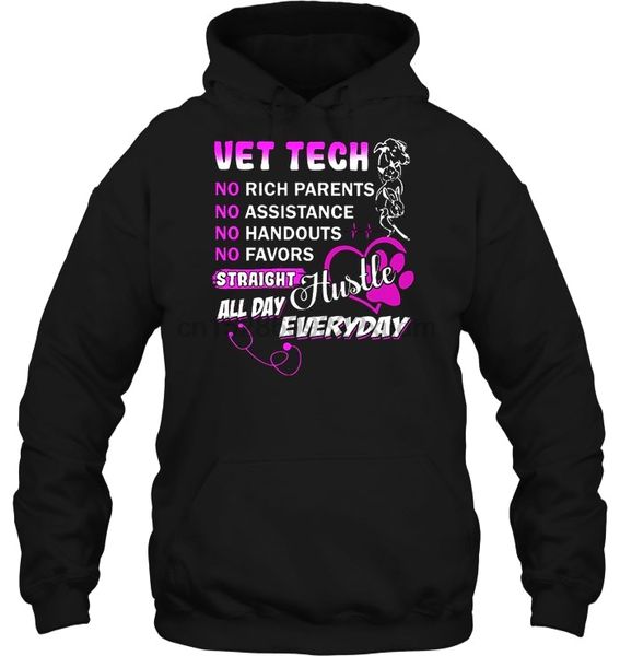 

men hoodie vet tech no rich parents no assistance handouts favors straight all hustle everyday women streetwear, Black
