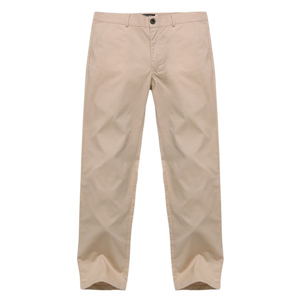 

men's pants solid color leisure pockets fashion classic trousers men straight pants men casual pantalon hombre high quality, Black