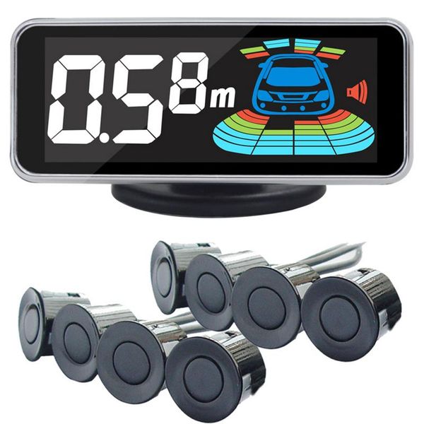 

car parking sensor lcd backlignt display reverse backup car parking radar monitor detector system alarm with 8 sensors