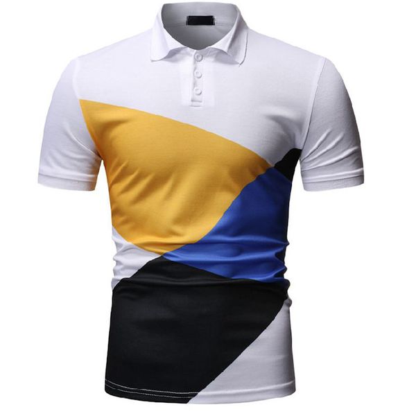 

men's casual stripe o neck pullover short sleeve shirt blouse contrast color breathable classic men shirt, White;black