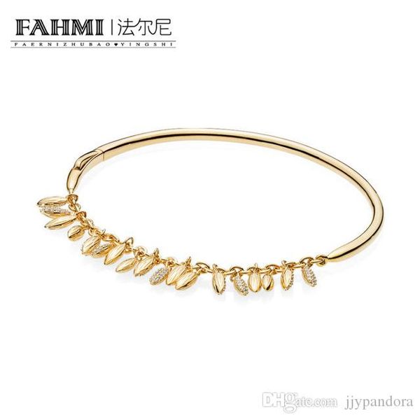 

fahmi 100% 925 sterling silver 567715cz shine floating grains bangle luxury exquisite charming women gift jewelry original 2018, Black
