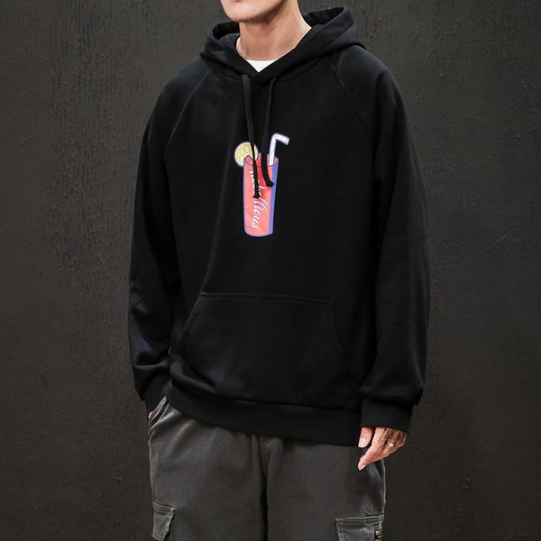 

streetwear large sizes man hoodies fashion printed men's sweatshirts black white yellow men hooded sweatshirts