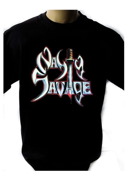 NASTY SAVAGE 85 Black T-shirt Men Shirt Rock Band Tee