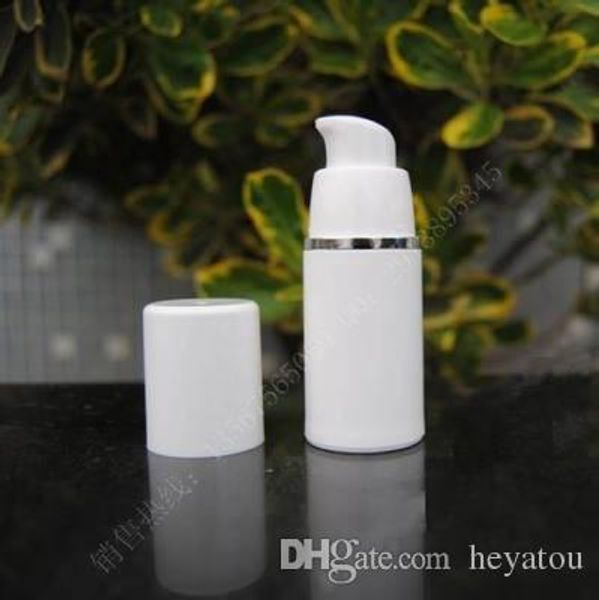 

Whole ale 2500pc white pp 15ml airle bottle white color airle pump for lotion bb cream vacuum bottle