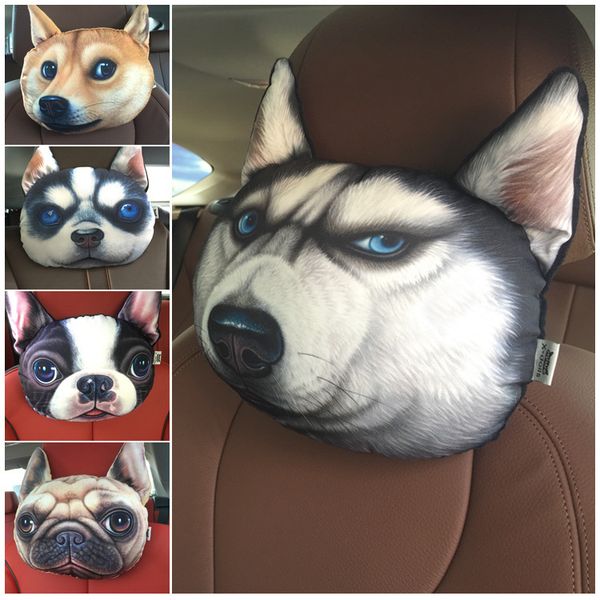 

1pc cartoon cute dog cat car neck pillow headrest neck rest support cushion pillow headrest pad lovely pets