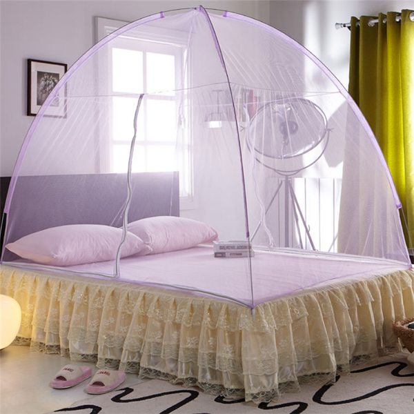 

mosquito net folded yurt bed nets 1.5/1.8m household dormitories student portable tent bedroom netting 4 colors